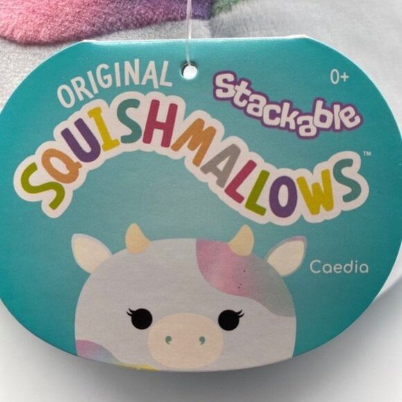 RARE 2022 Squishmallow Caedia Cow Squish Stackable Stack Spring NWT Plush Toy - Picture 3 of 7